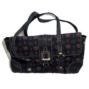 Liz Claiborne Black Cloth Material Handbag